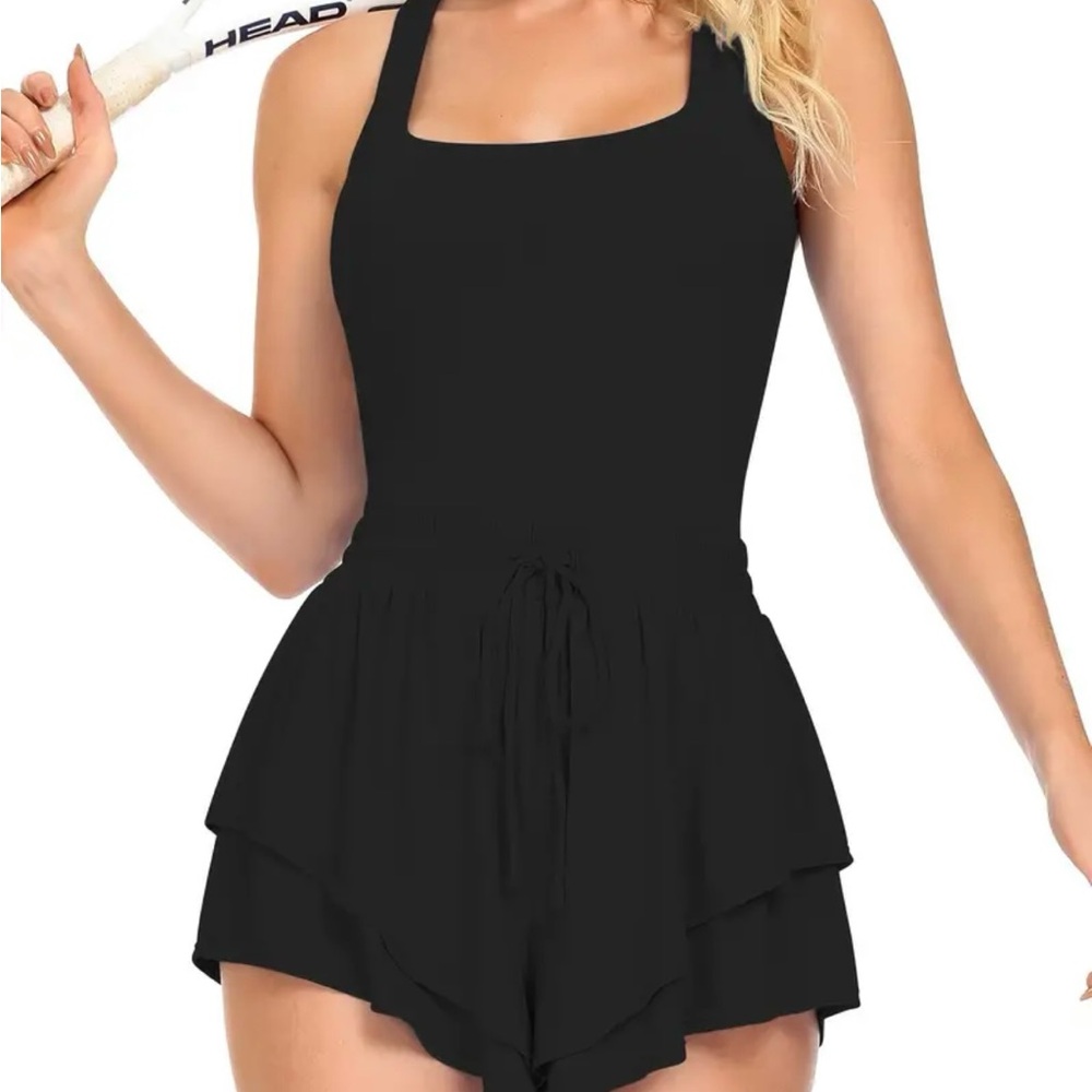 Black Tennis or Pickleball Romper. Size Small ❤️